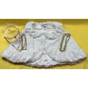 DISNEY PARKS BOUTIQUE PRINCESS CAPELET SHAWL PRINCESS DRESS UP FAUX FUR CAPE XL